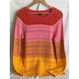 Talbots Open Stitch Sweater - colorblock